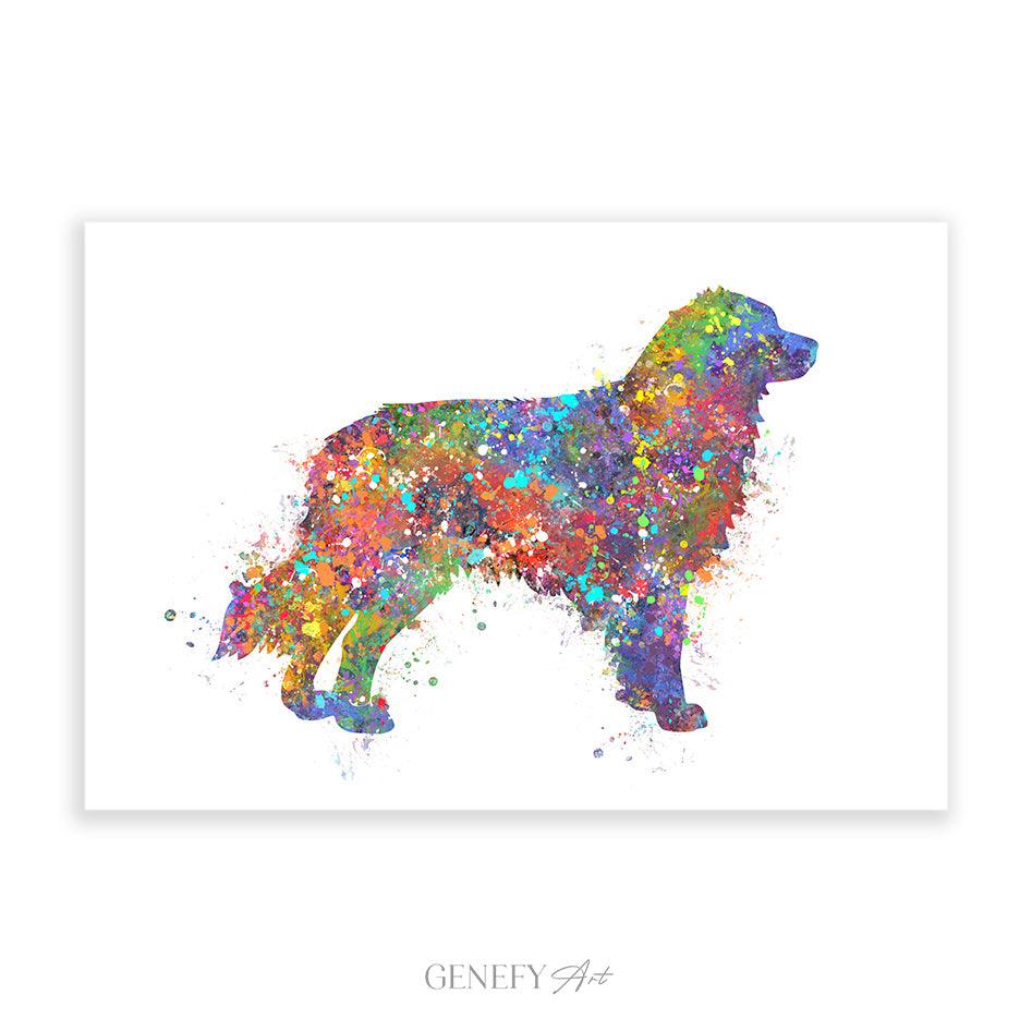 Australian Shepherd Watercolour Print - Genefy Art