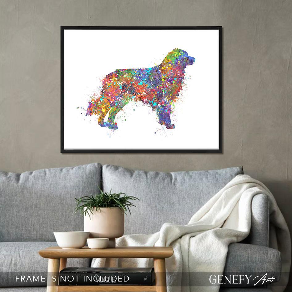 Australian Shepherd Watercolour Print - Genefy Art