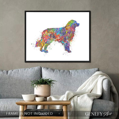 Australian Shepherd Watercolour Print - Genefy Art