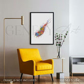 Bacterium Watercolour Print - Genefy Art
