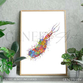 Bacterium Watercolour Print - Genefy Art