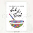 Baking Quote Watercolour Print - You only live once lick the bowl - Genefy Art