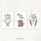Baking Quote Watercolour Print Set of 3 - Genefy Art