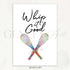 Baking Quote Watercolour Print - Whip It Good - Genefy Art