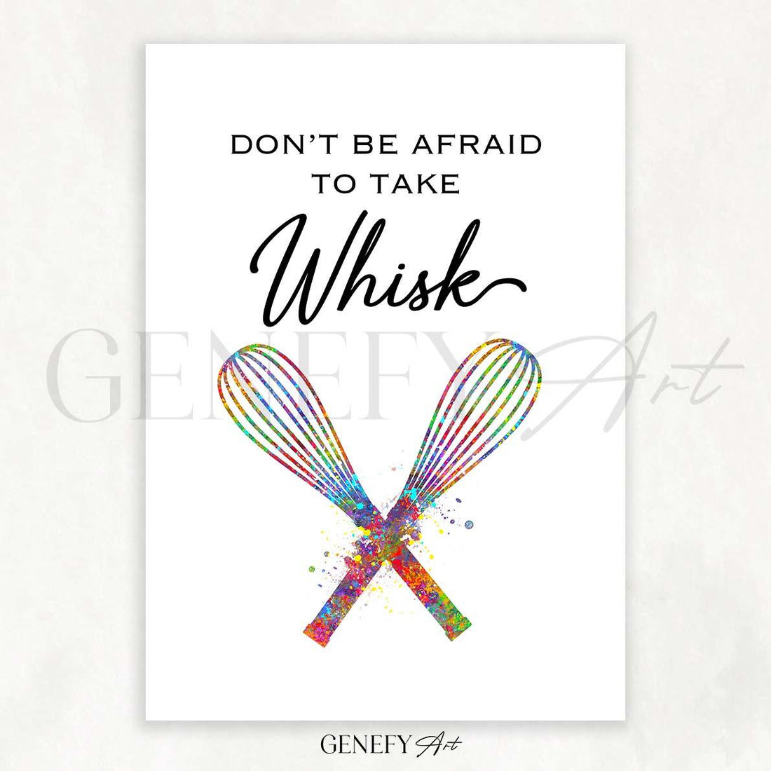 Baking Quote Watercolour Print - Don&