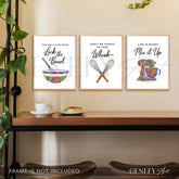Baking Quote Watercolour Print Set of 3 - Genefy Art