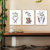 Baking Quote Watercolour Print Set of 3 - Genefy Art
