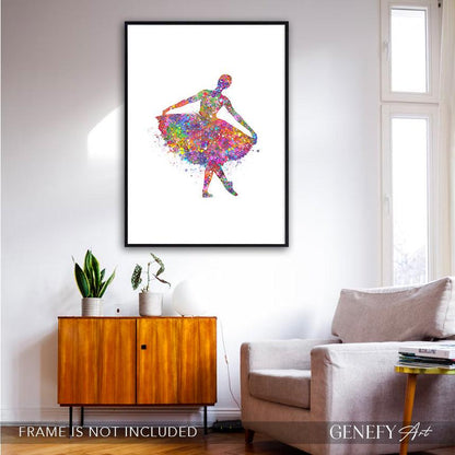 Ballerina Watercolour Print - Genefy Art