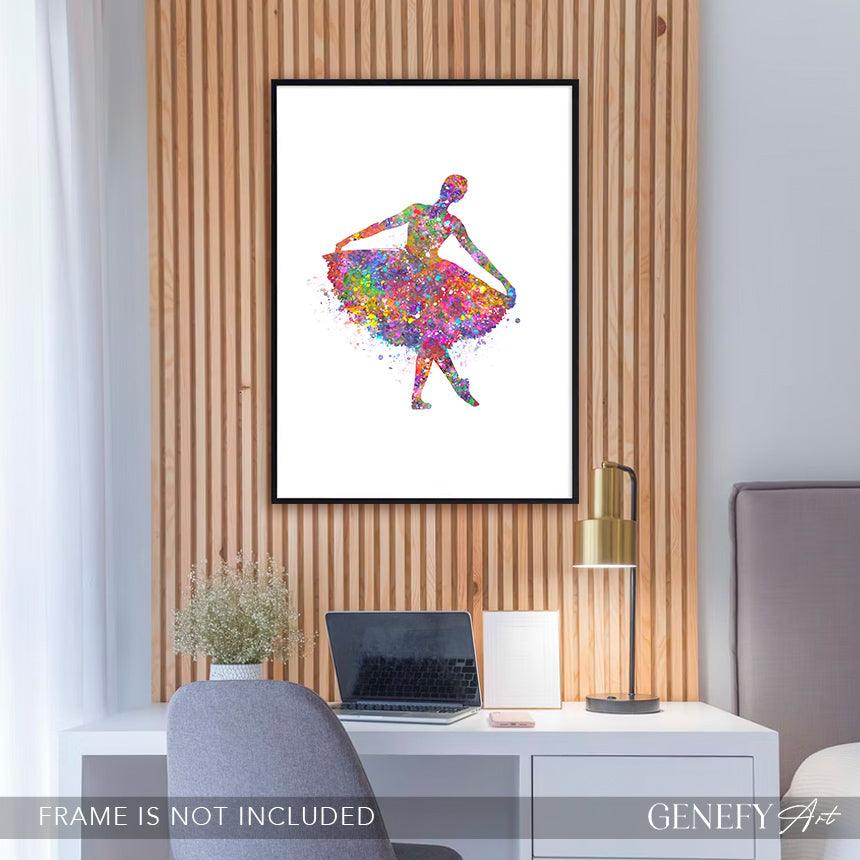 Ballerina Watercolour Print - Genefy Art