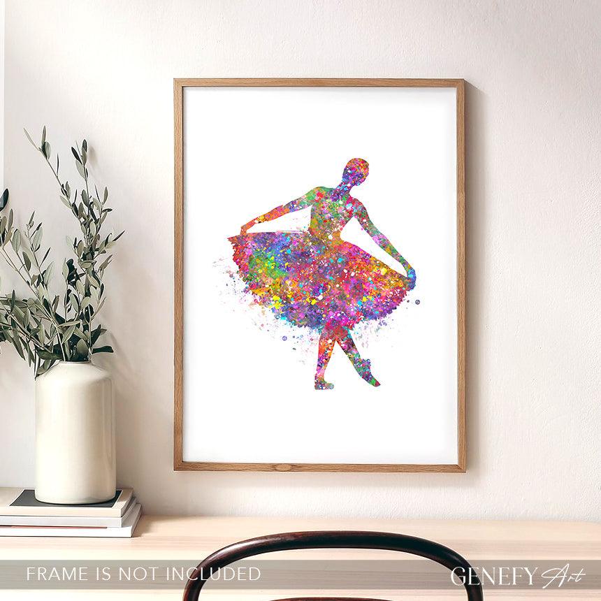 Ballerina Watercolour Print - Genefy Art