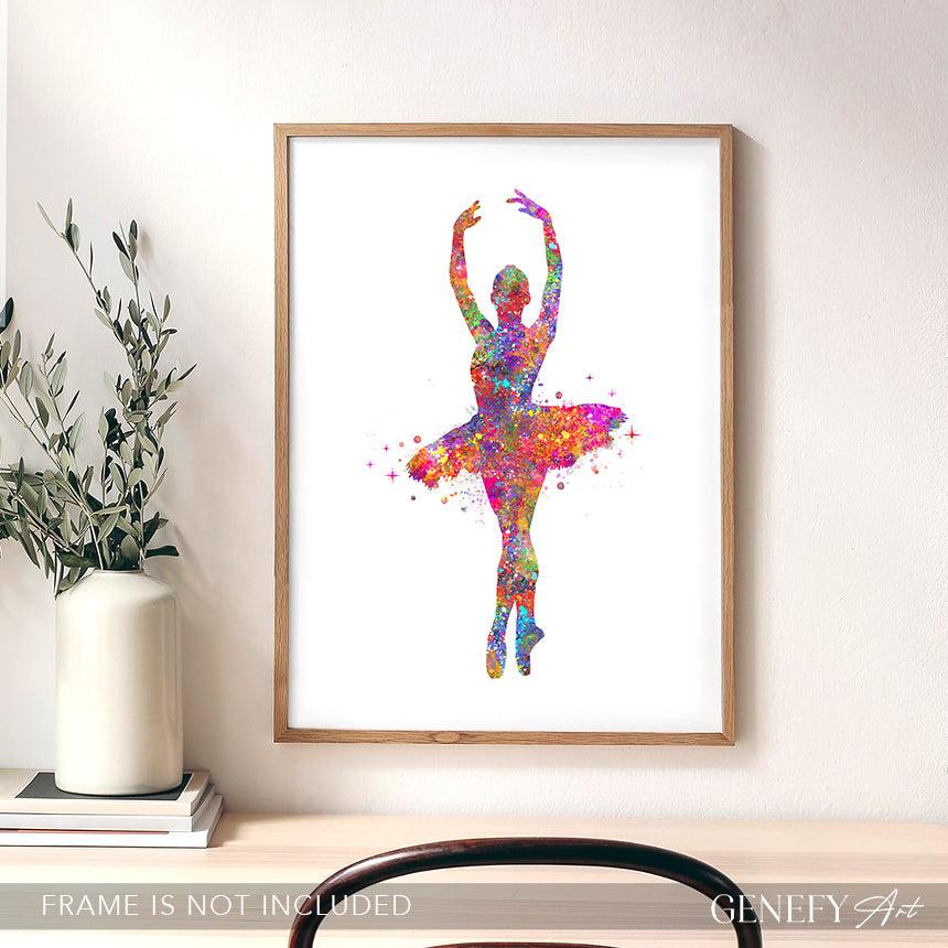 Ballerina Watercolour Print - Genefy Art