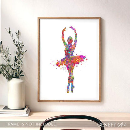 Ballerina Watercolour Print - Genefy Art