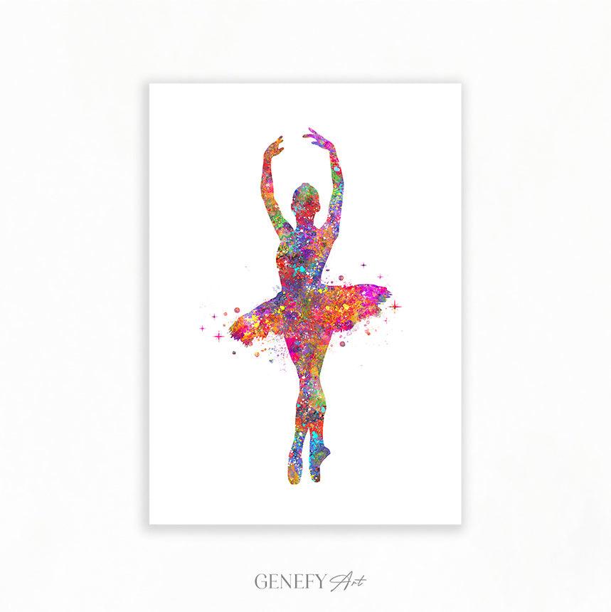Ballerina Watercolour Print - Genefy Art
