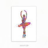 Ballerina Watercolour Print - Genefy Art