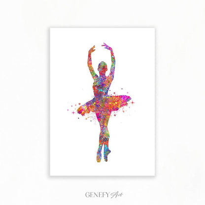 Ballerina Watercolour Print - Genefy Art