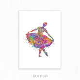 Ballerina Watercolour Print - Genefy Art