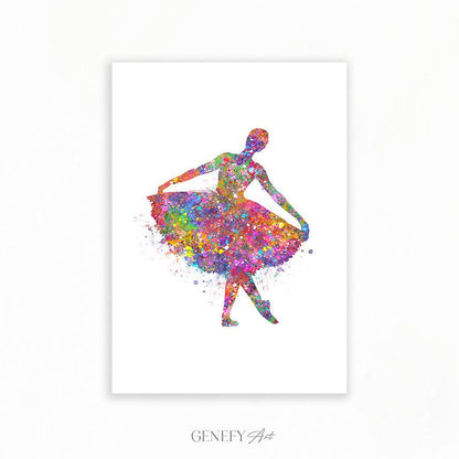 Ballerina Watercolour Print - Genefy Art