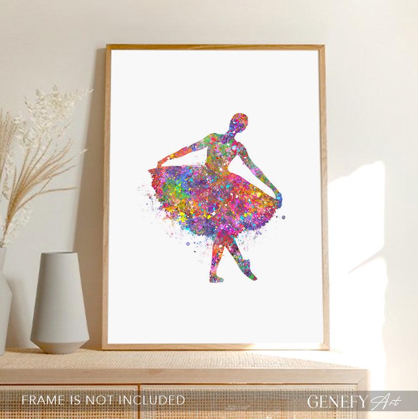 Ballerina Watercolour Print - Genefy Art