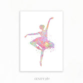 Ballerina Watercolour Print - Genefy Art