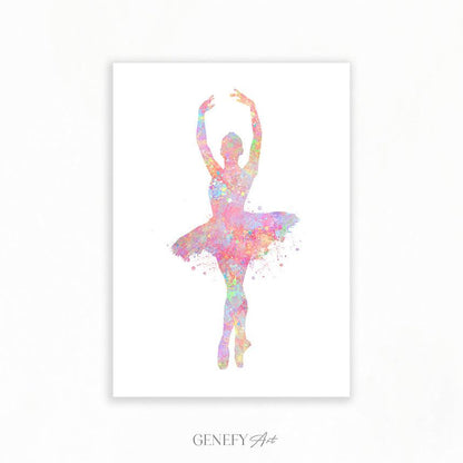 Ballerina Watercolour Print - Genefy Art