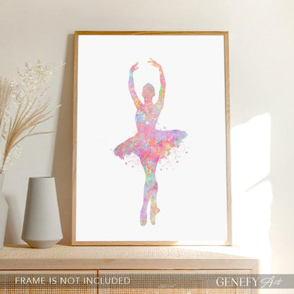 Ballerina Watercolour Print - Genefy Art