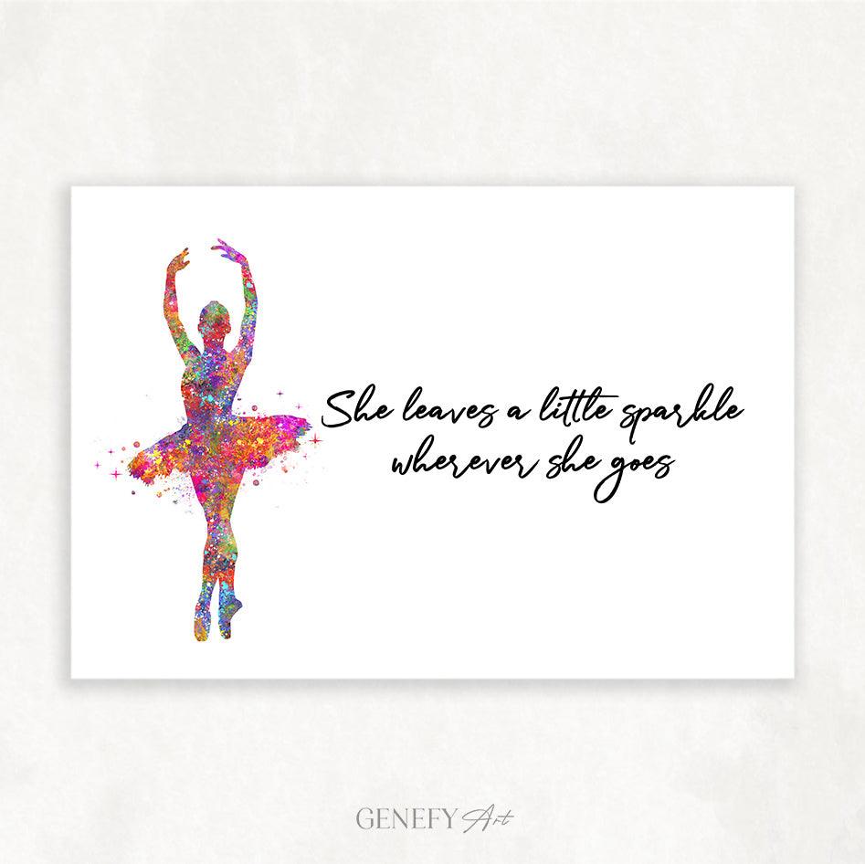 Ballerina Watercolour Art Print - Genefy Art