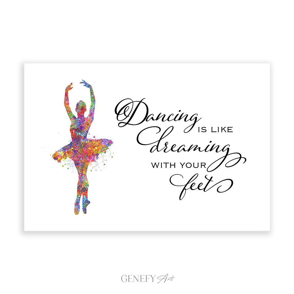 Dancing Watercolour Print - Genefy Art