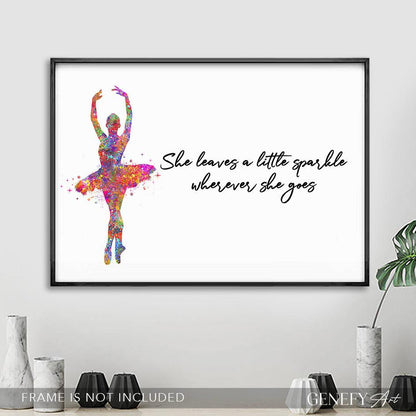 Ballerina Watercolour Art Print - Genefy Art