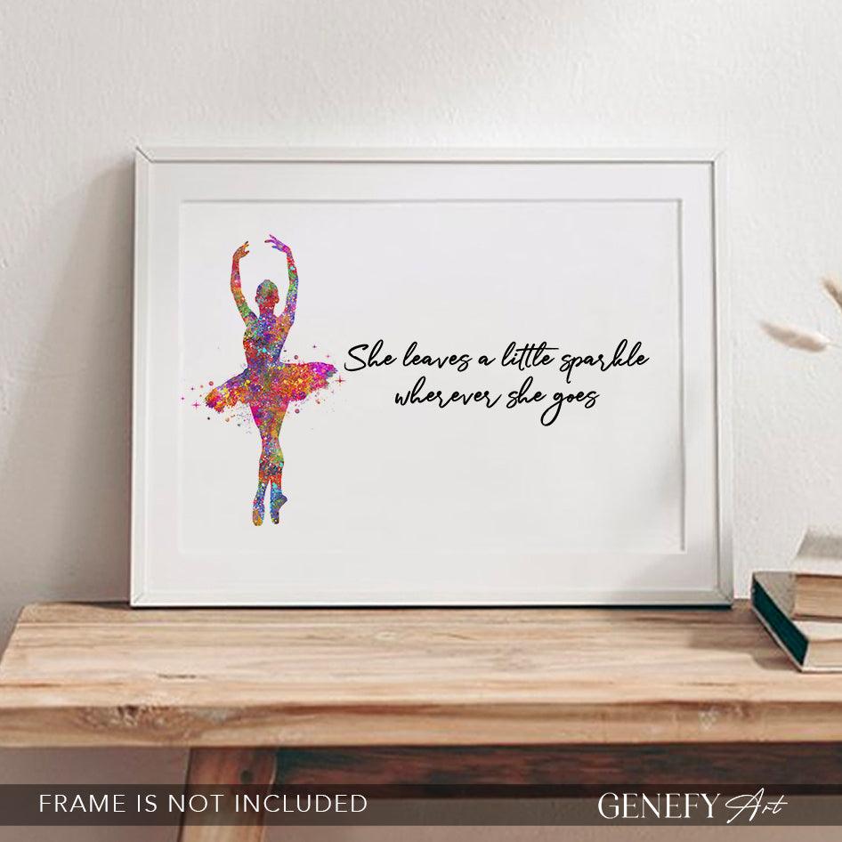 Ballerina Watercolour Art Print - Genefy Art