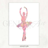 Ballerina Watercolour Print - Genefy Art