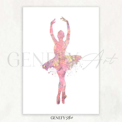 Ballerina Watercolour Print - Genefy Art