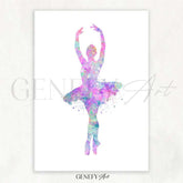 Ballerina Watercolour Print - Genefy Art