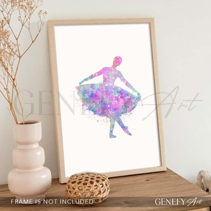 Ballerina Watercolour Print - Genefy Art