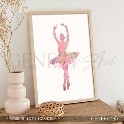Ballerina Watercolour Print - Genefy Art