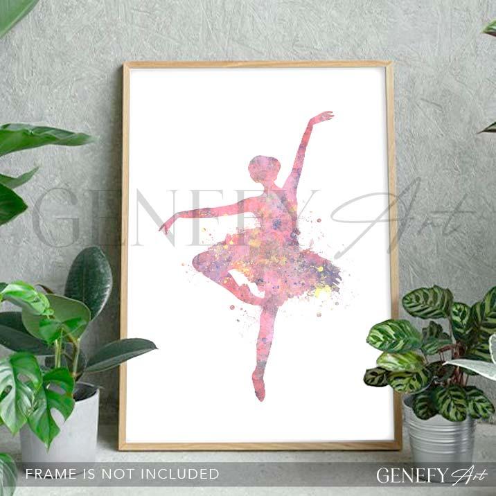 Ballerina Watercolour Print - Genefy Art