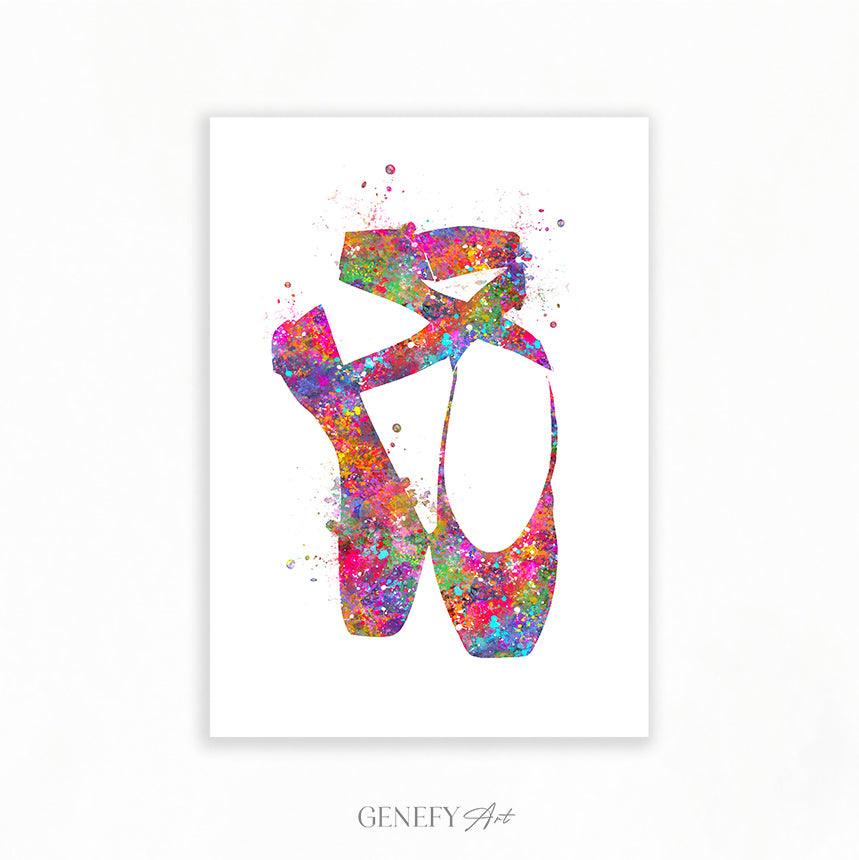 Ballet Shoes Watercolour Print - Genefy Art