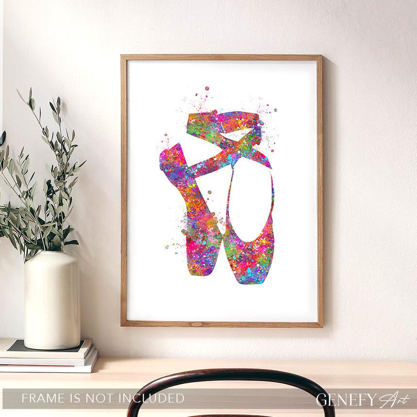 Ballet Shoes Watercolour Print - Genefy Art