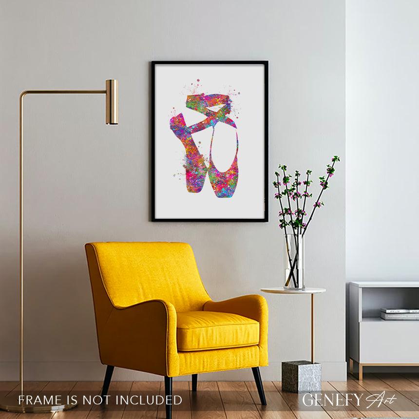 Ballet Shoes Watercolour Print - Genefy Art