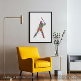 Baseball Player Watercolour Print - Genefy Art