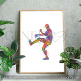 Baseball Player Watercolour Print - Genefy Art