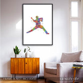 Baseball Player Watercolour Print - Genefy Art