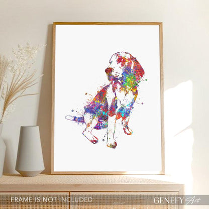 Beagle Watercolour Print - Genefy Art