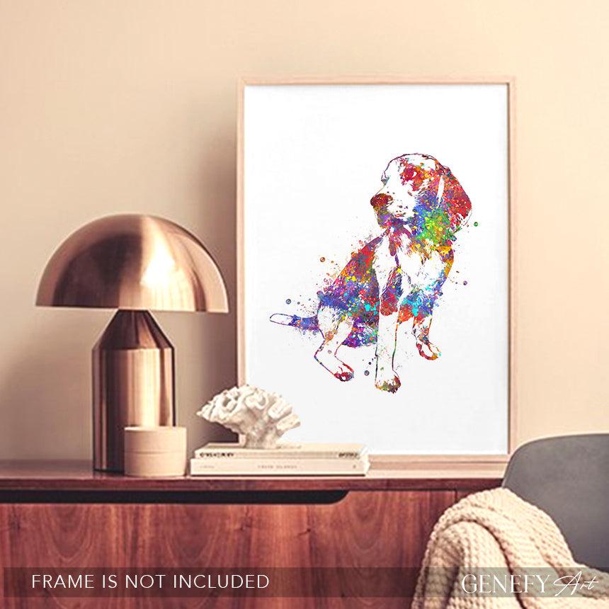 Beagle Watercolour Print - Genefy Art