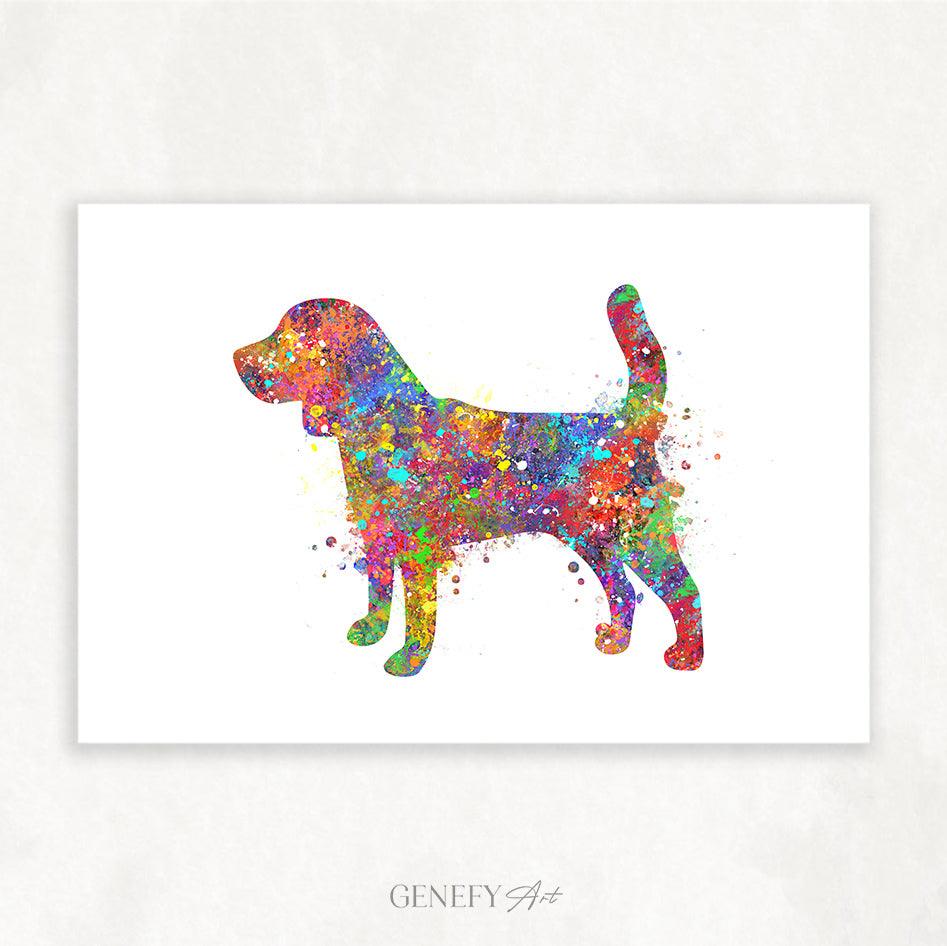 Beagle Watercolour Print - Genefy Art