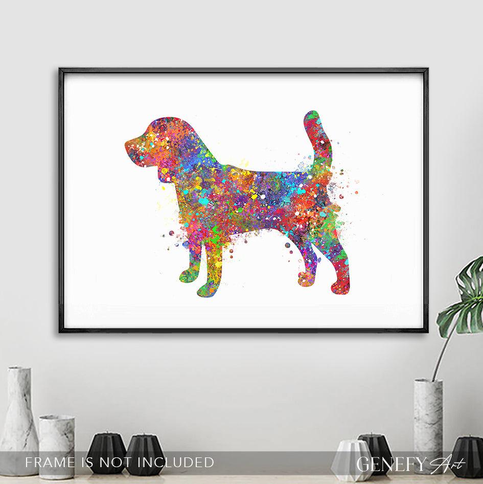 Beagle Watercolour Print - Genefy Art