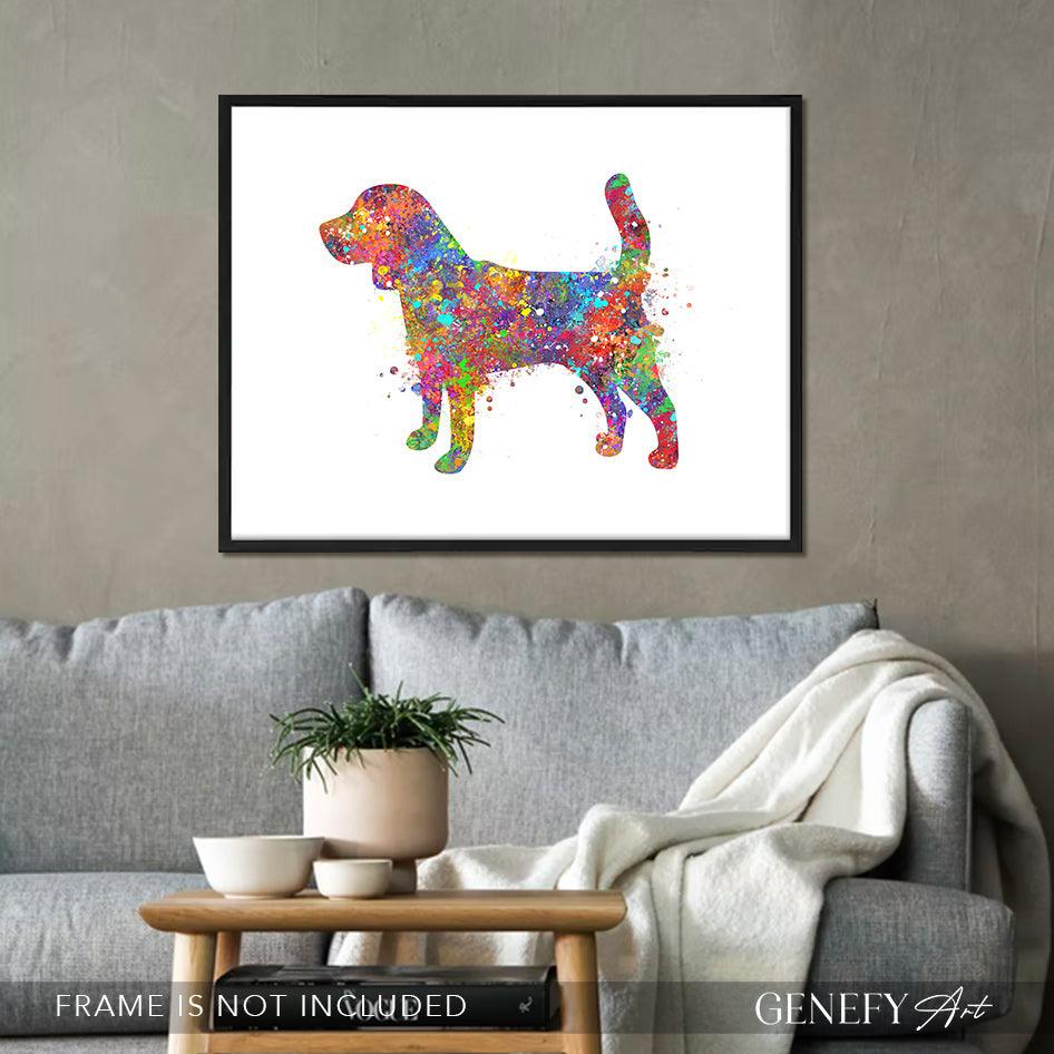 Beagle Watercolour Print - Genefy Art