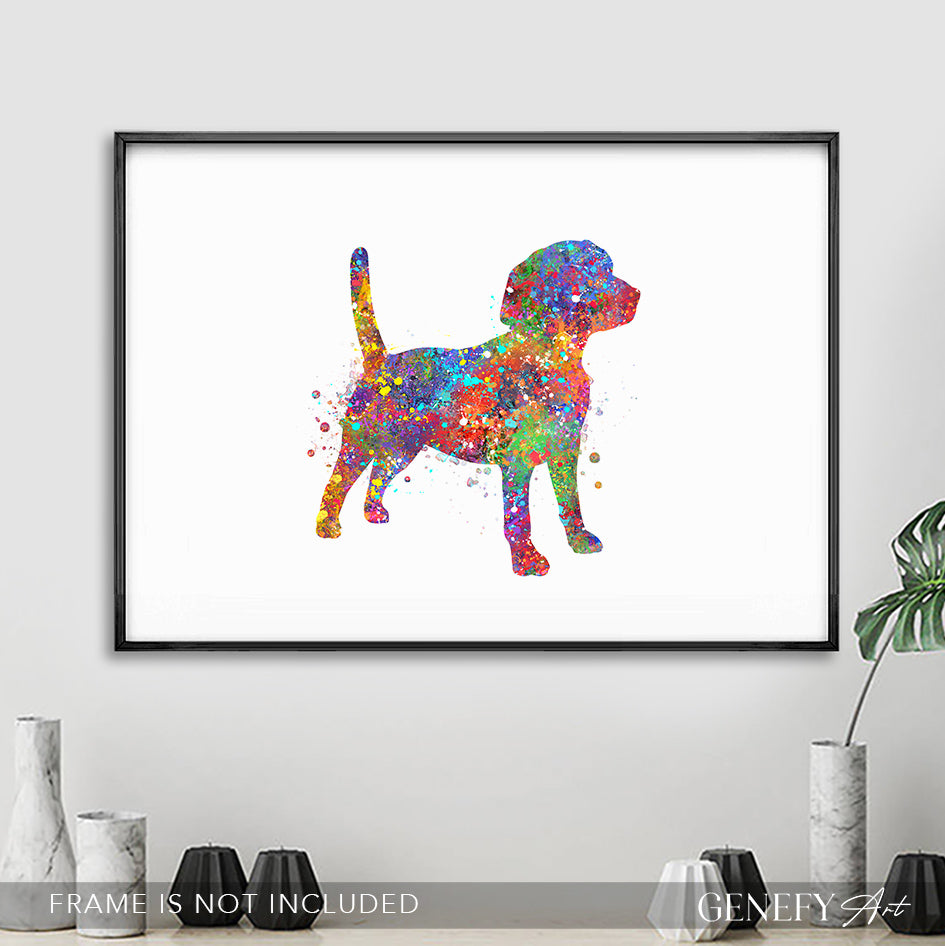 Beagle Watercolour Print