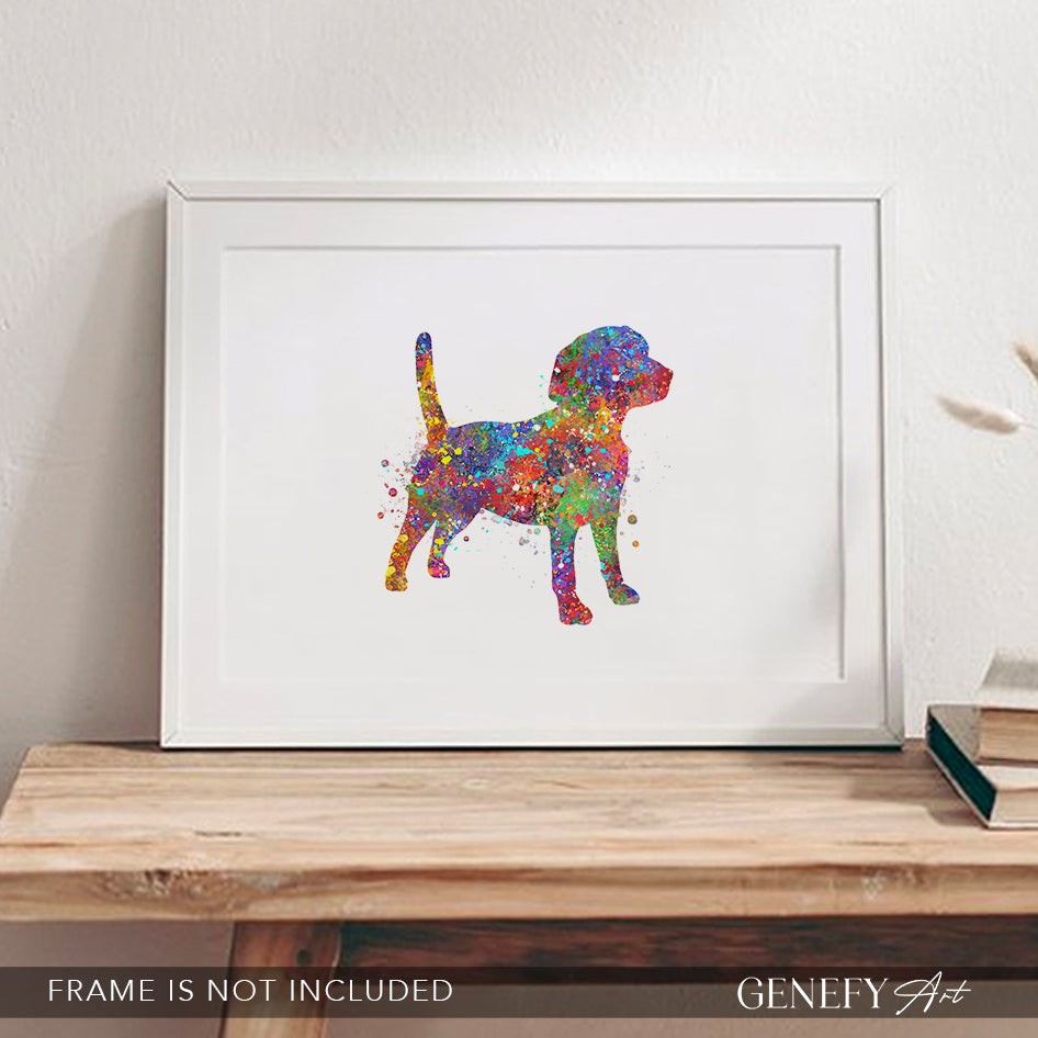 Beagle Watercolour Print