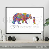 Bear and Meerkat Love Quote Watercolour Print - Genefy Art