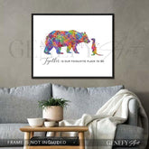 Bear and Meerkat Love Quote Watercolour Print - Genefy Art